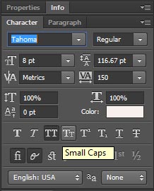 All CAPtion text in photoshop